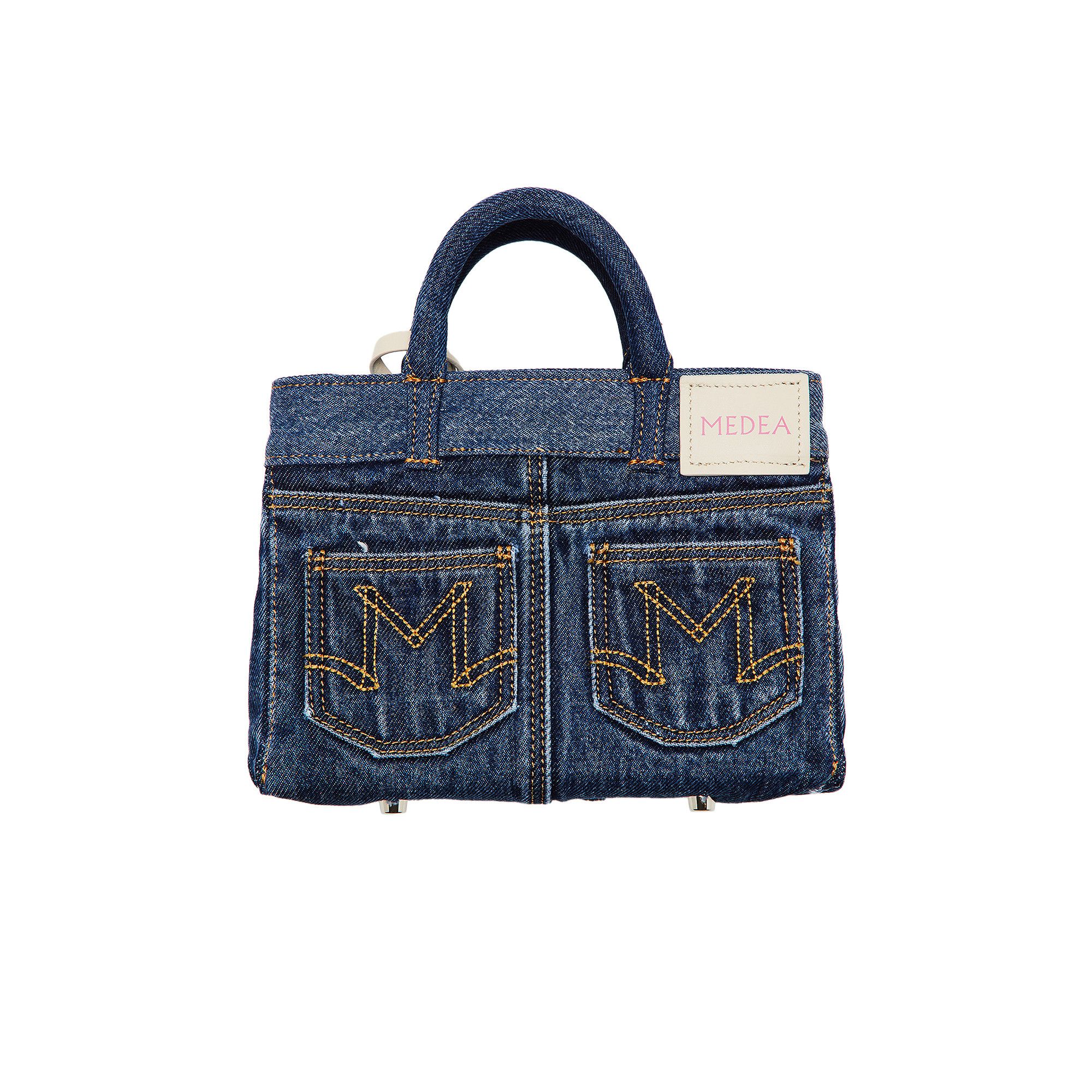 Buy Medea Nina Small Denim Laser Bag 'Blue' - 25SMEBO023 BLUE | GOAT