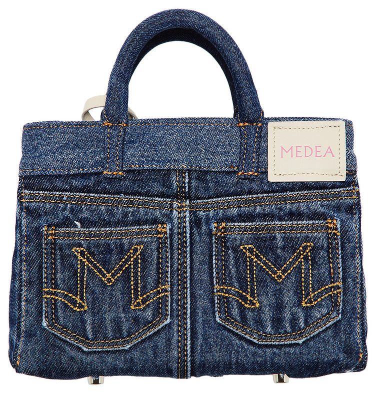 Medea Nina Small Denim Laser Bag Blue