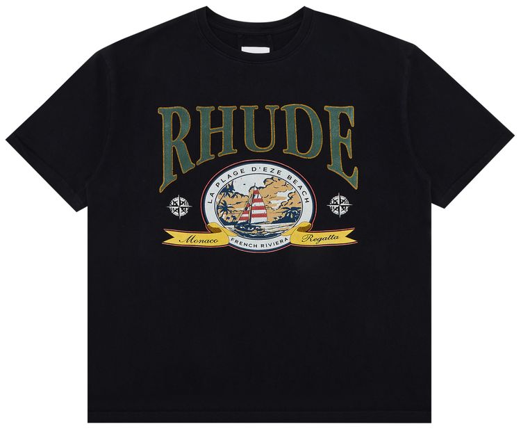 Rhude Monaco Regatta Tee Vintage Black