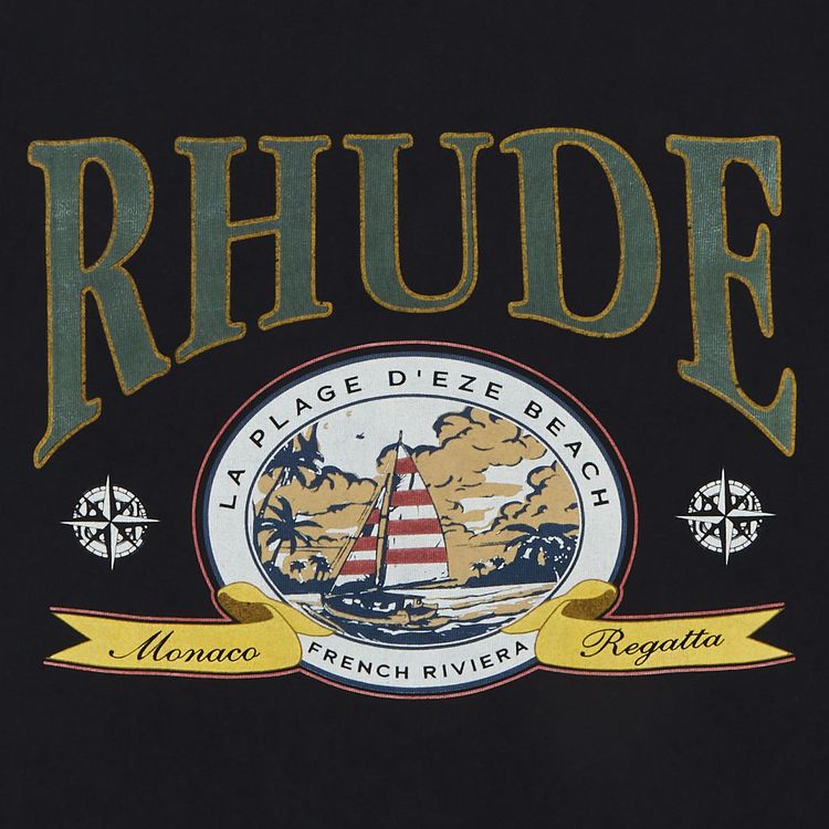Rhude Monaco Regatta Tee Vintage Black