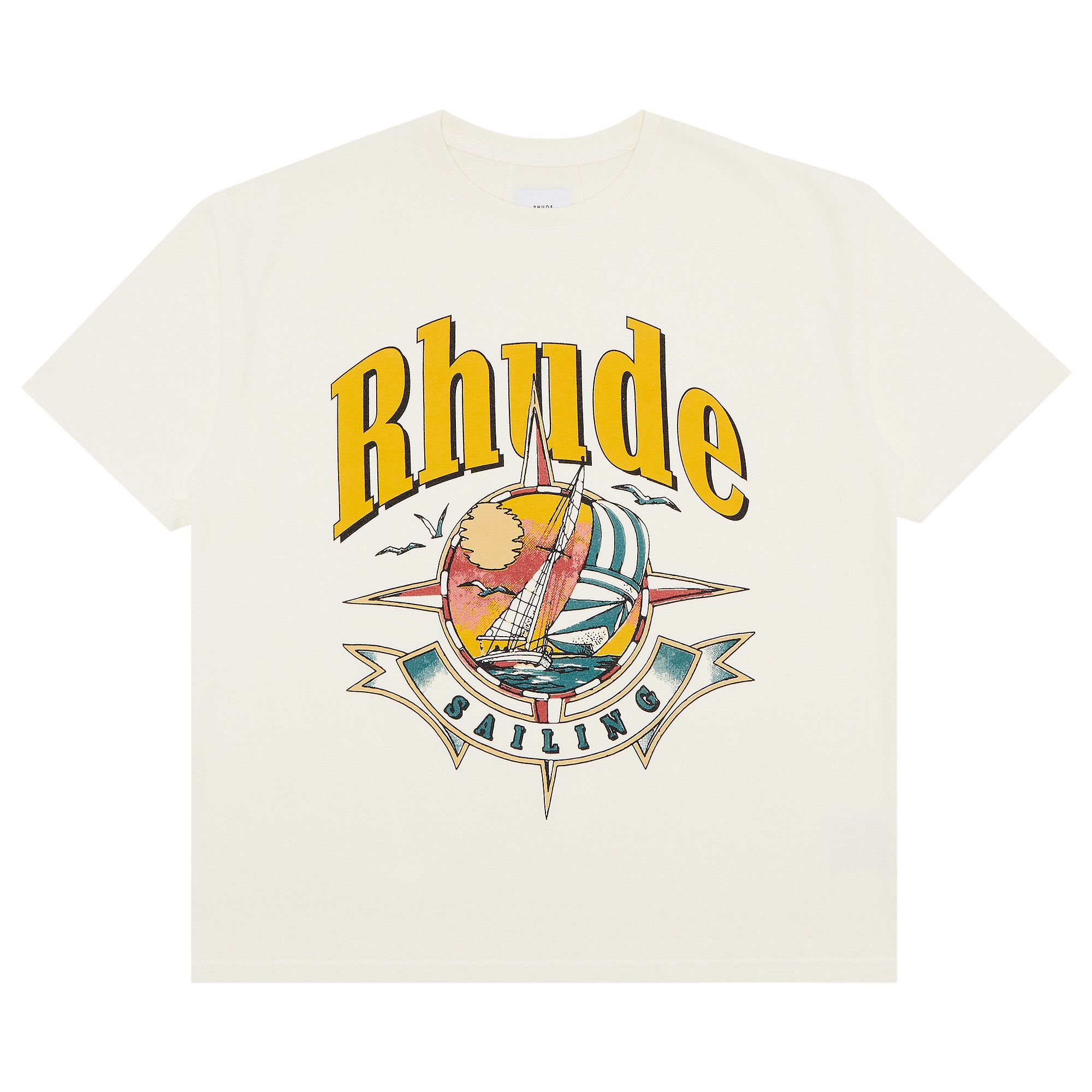 Buy Rhude Port De Rhude Tee 'Vintage White' - SS25TT010120241 | GOAT