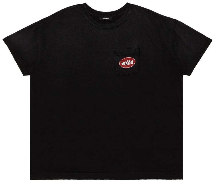 Willy Chavarria Chorizo Destroyed Easy Tee Washed Black