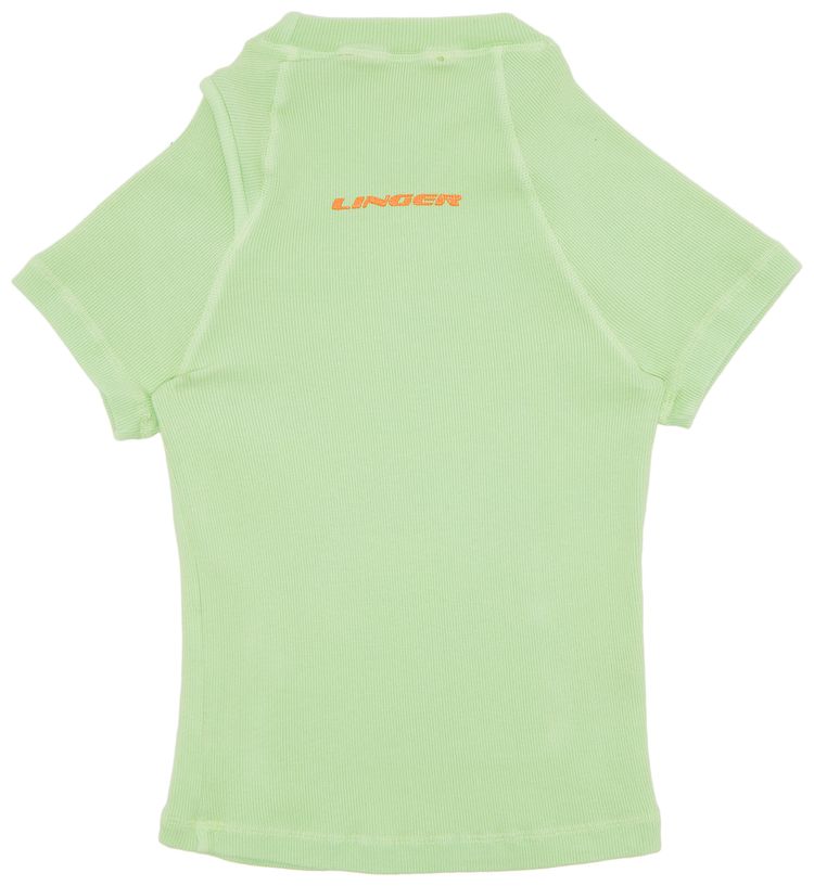 Ottolinger Deconstructed Rib T Shirt Green
