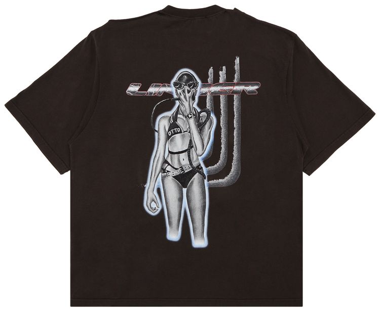 Ottolinger Oversized T Shirt With Flap Dark Brown