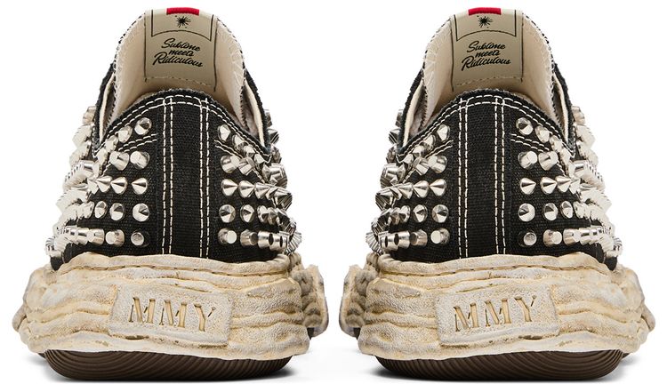 Maison Mihara Yasuhiro Peterson 23 OG Sole Studded Canvas Low Black