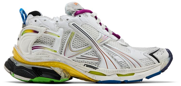 Balenciaga Runner Sneaker Gradient   White Multi Color