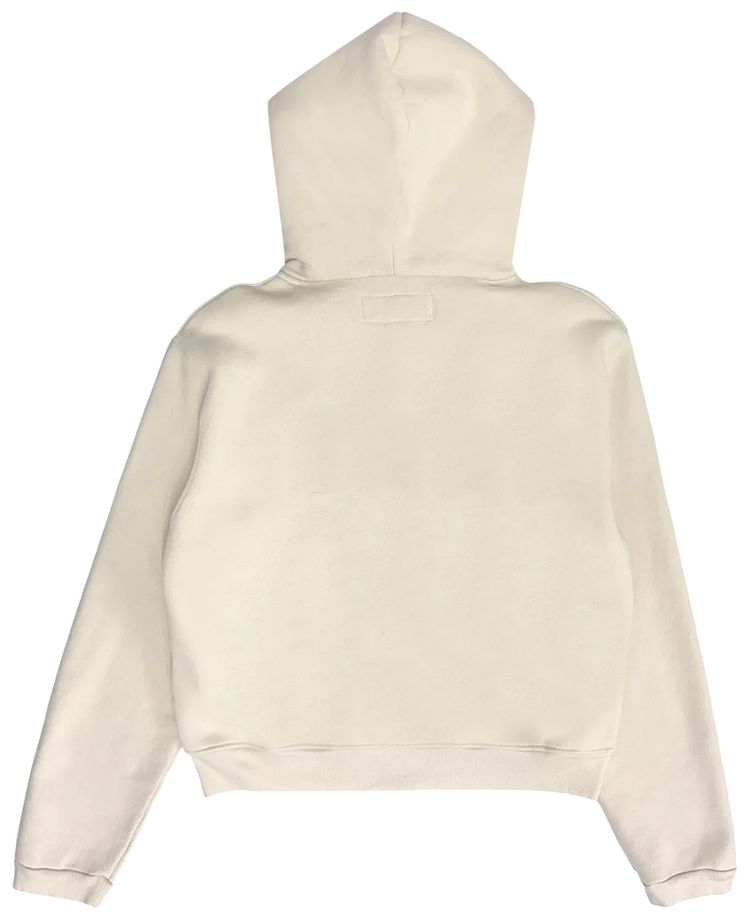 ERL Varsity Zip Up Hoodie Cream