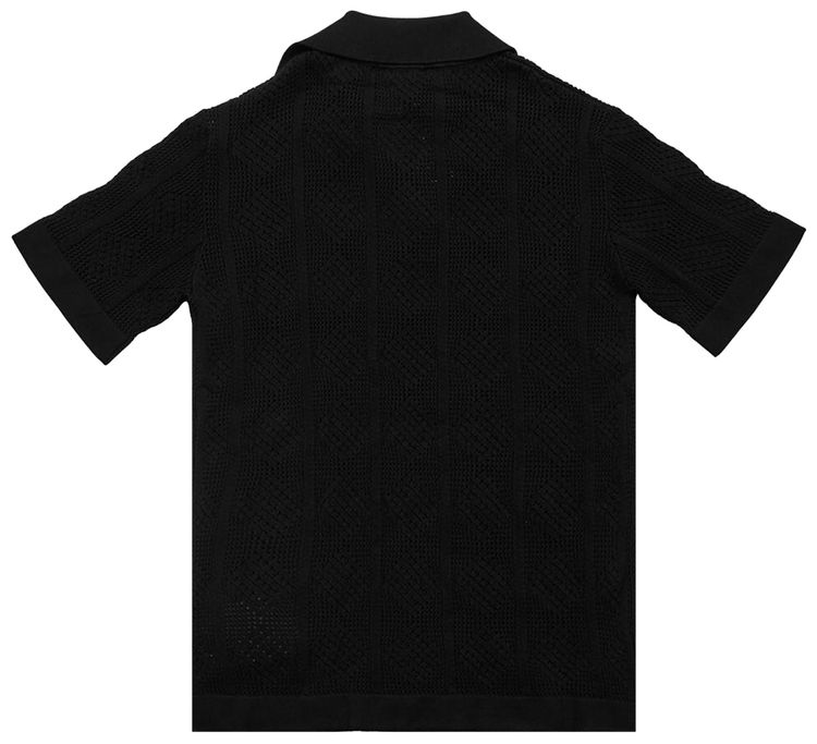 Jil Sander Knit Polo T Shirt Black
