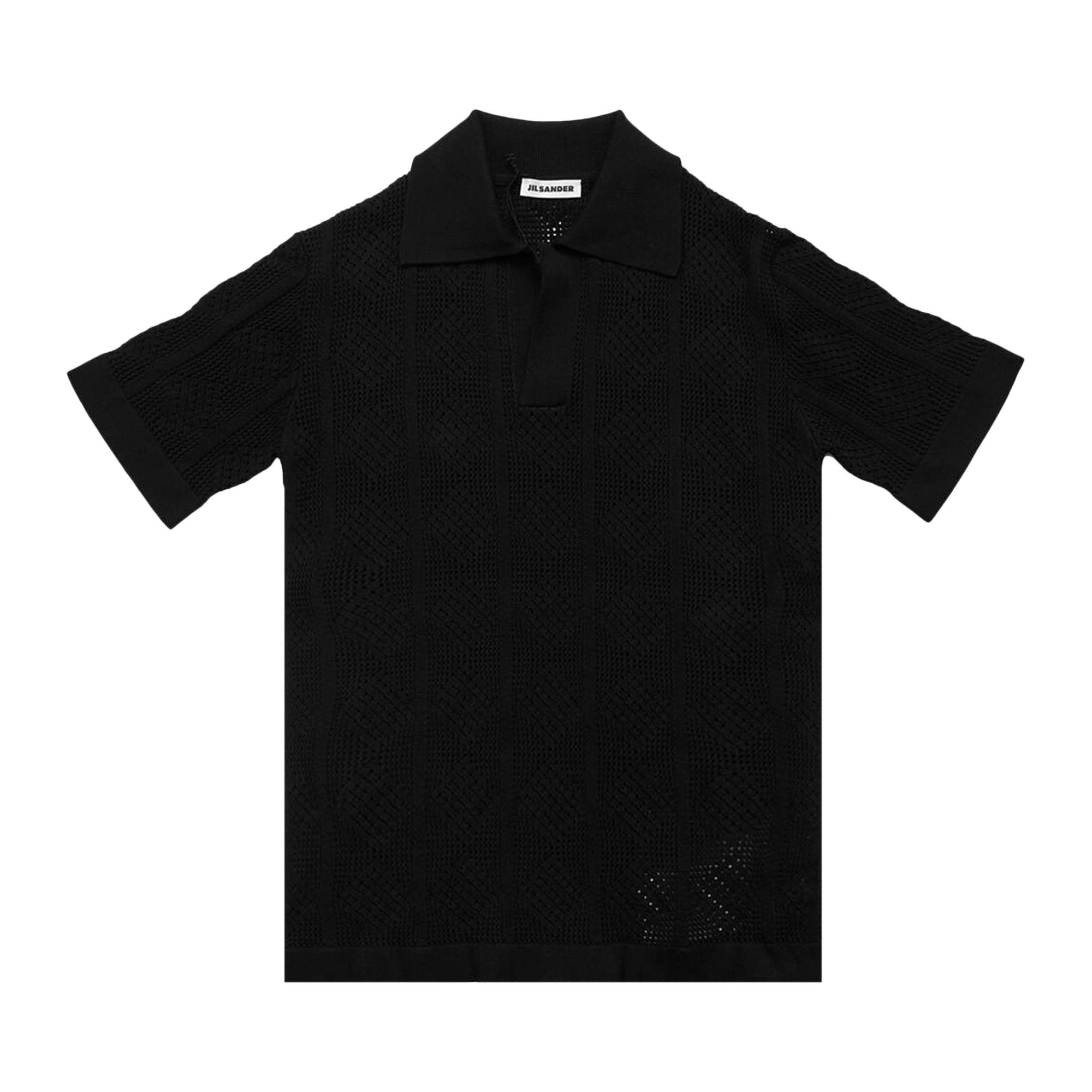 Buy Jil Sander Knit Polo T-Shirt 'Black' - J21GL0112 J15446 Buy Jil Sander Knit Polo T-Shirt 'Black' - J21GL0112 J15446