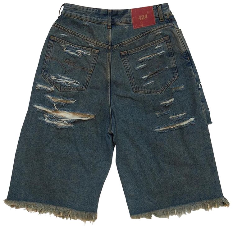 424 Big Daddy Denim Shorts Blue