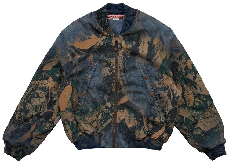 Acne Studios Denim Bomber Jacket Brown
