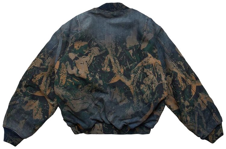 Acne Studios Denim Bomber Jacket Brown