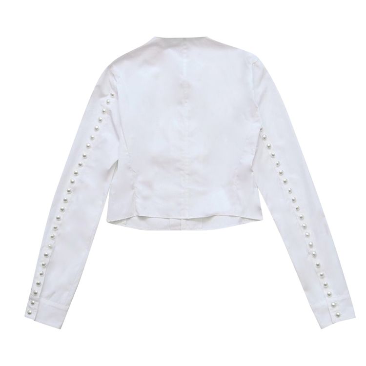 Ambush Fitted Pearl Button Shirt White