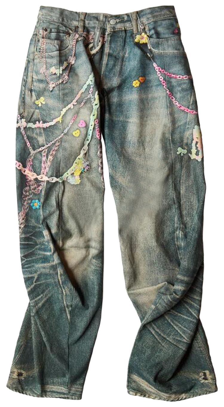 Acne Studios 2006M Kawaii Keychain Jeans Blue