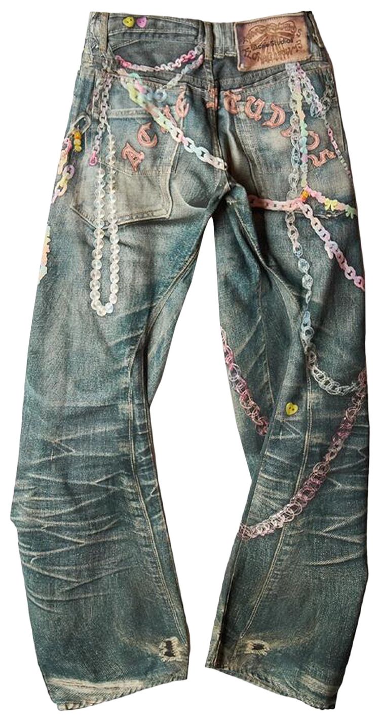 Acne Studios 2006M Kawaii Keychain Jeans Blue