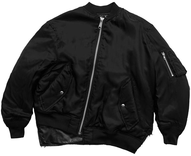Comme des Garcons Black Twisted Bomber Jacket Black