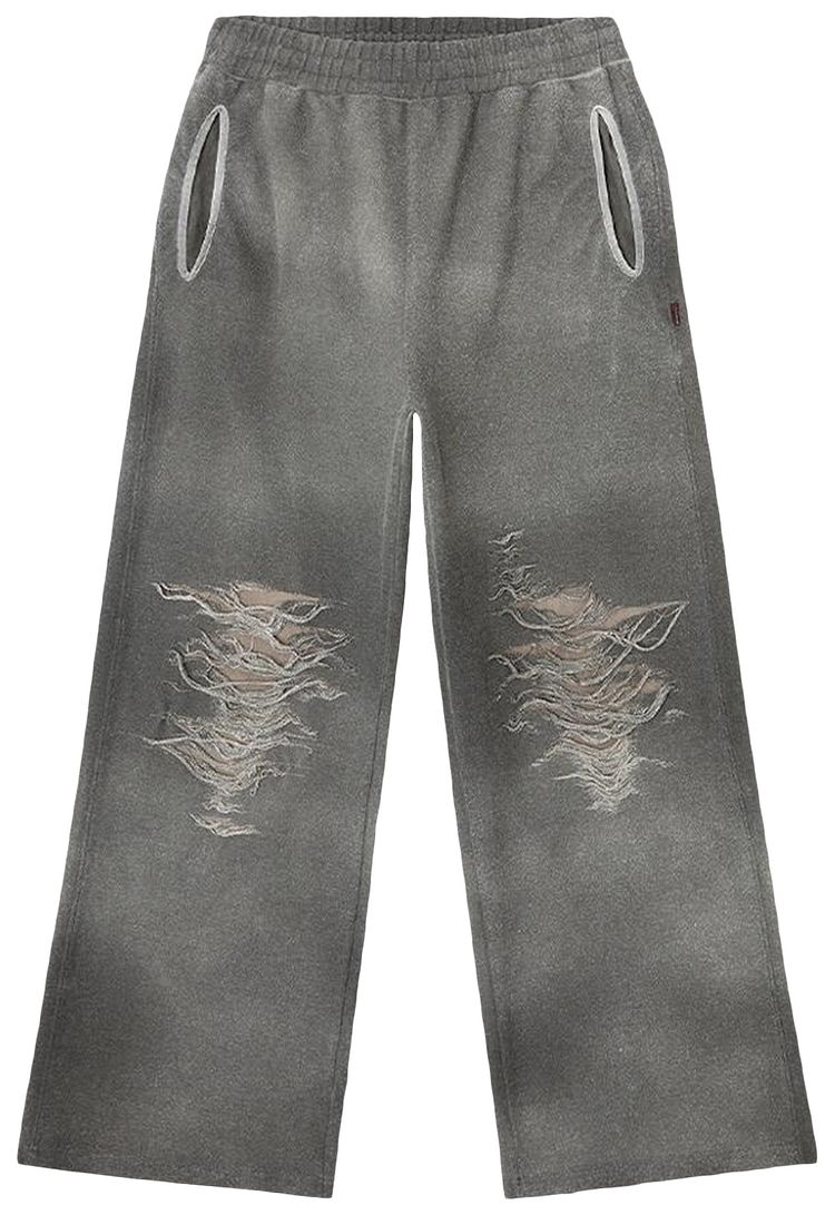 Diesel Distressed Sweatpants Grey