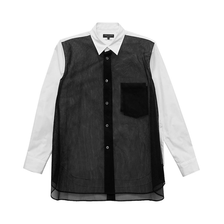 Comme des Garcons Homme Plus Tulle Layered Shirt White