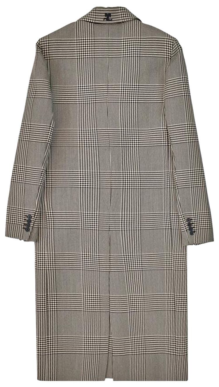 Courreges Prince Of Wales Long Coat SandMud Brown