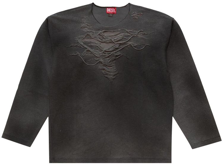 Diesel Distressed Sweatshirt Grey