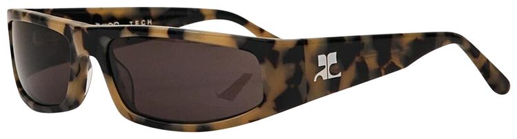 Courreges Tech Sunglasses HavanaBlack