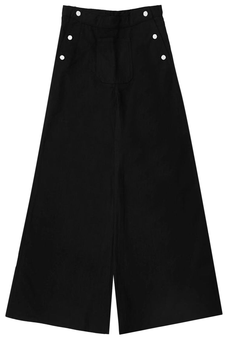 Courreges One Pocket Denim Baggy Pants Black