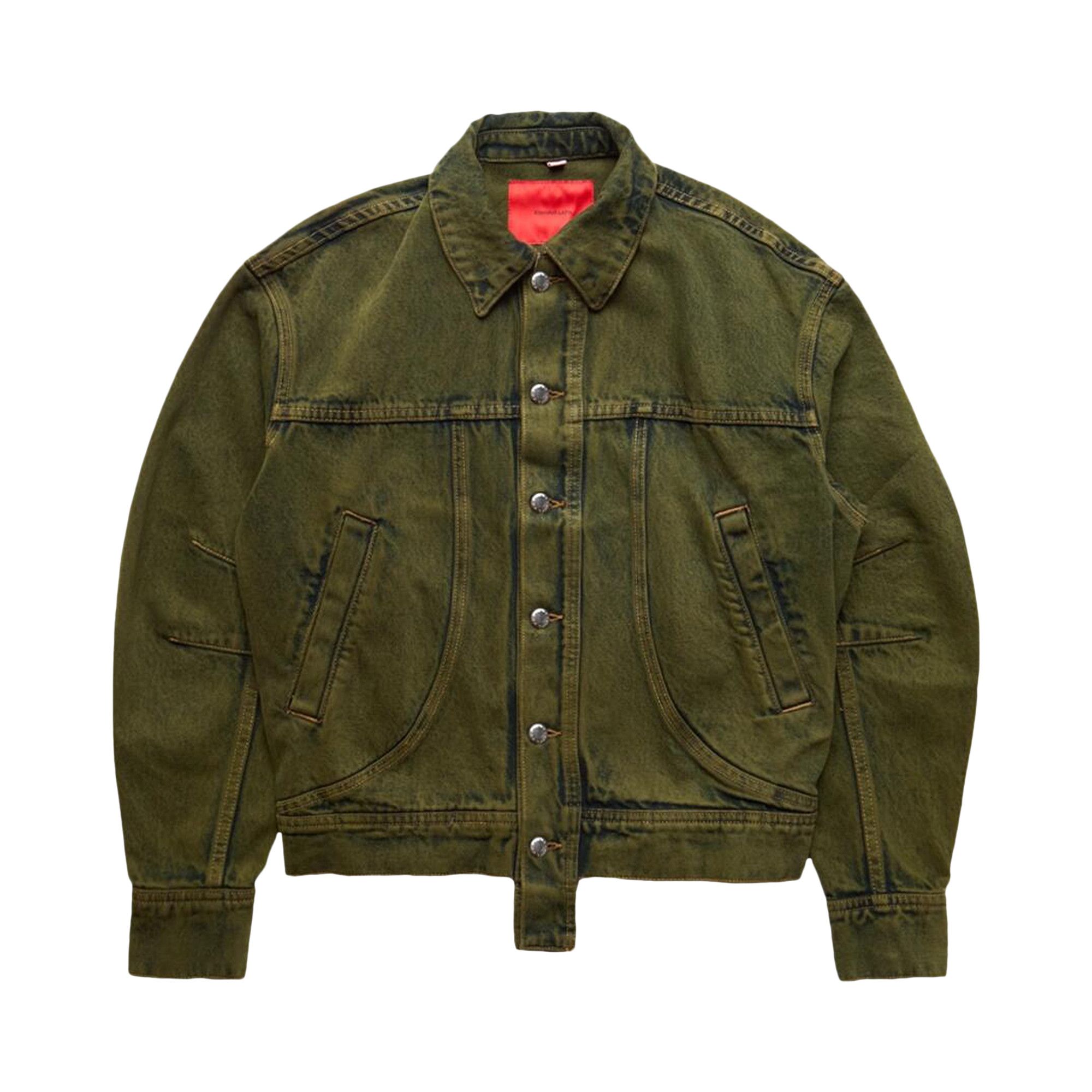 Buy Eckhaus Latta Boreal El Redux Denim Jacket 'Green Buy Eckhaus Latta Boreal El Redux Denim Jacket 'Green