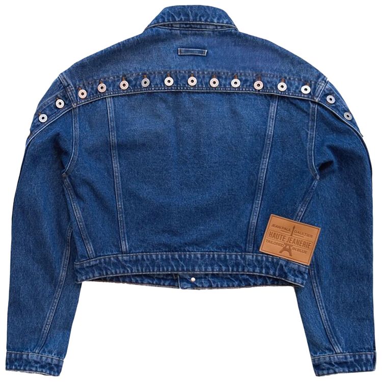 Jean Paul Gaultier Buttoned Denim Jacket Blue