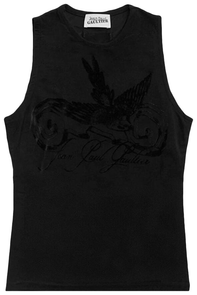 Jean Paul Gaultier Tattoo Ruban Tank Top Black