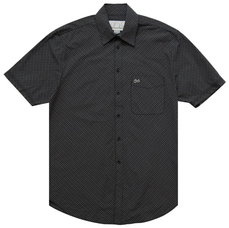 ERL Mini Plaid Short Sleeve Shirt Black