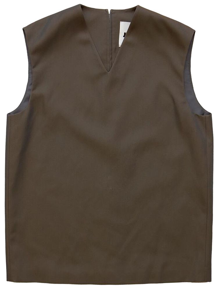 Jil Sander Iridescent Sleeveless Vest Grey