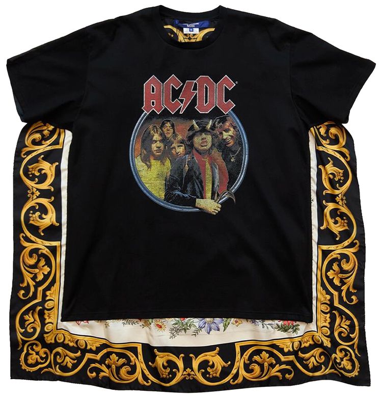 Junya Watanabe MAN ACDC Printed Caped Tee Black