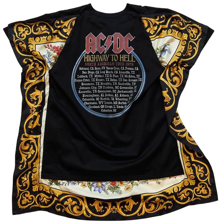 Junya Watanabe MAN ACDC Printed Caped Tee Black