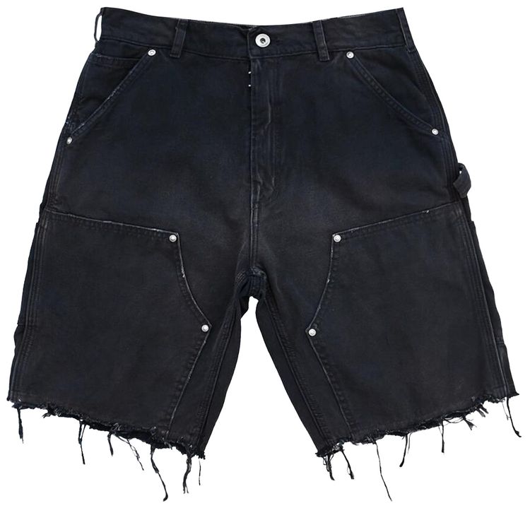 Maison Margiela Stud Denim Shorts Black