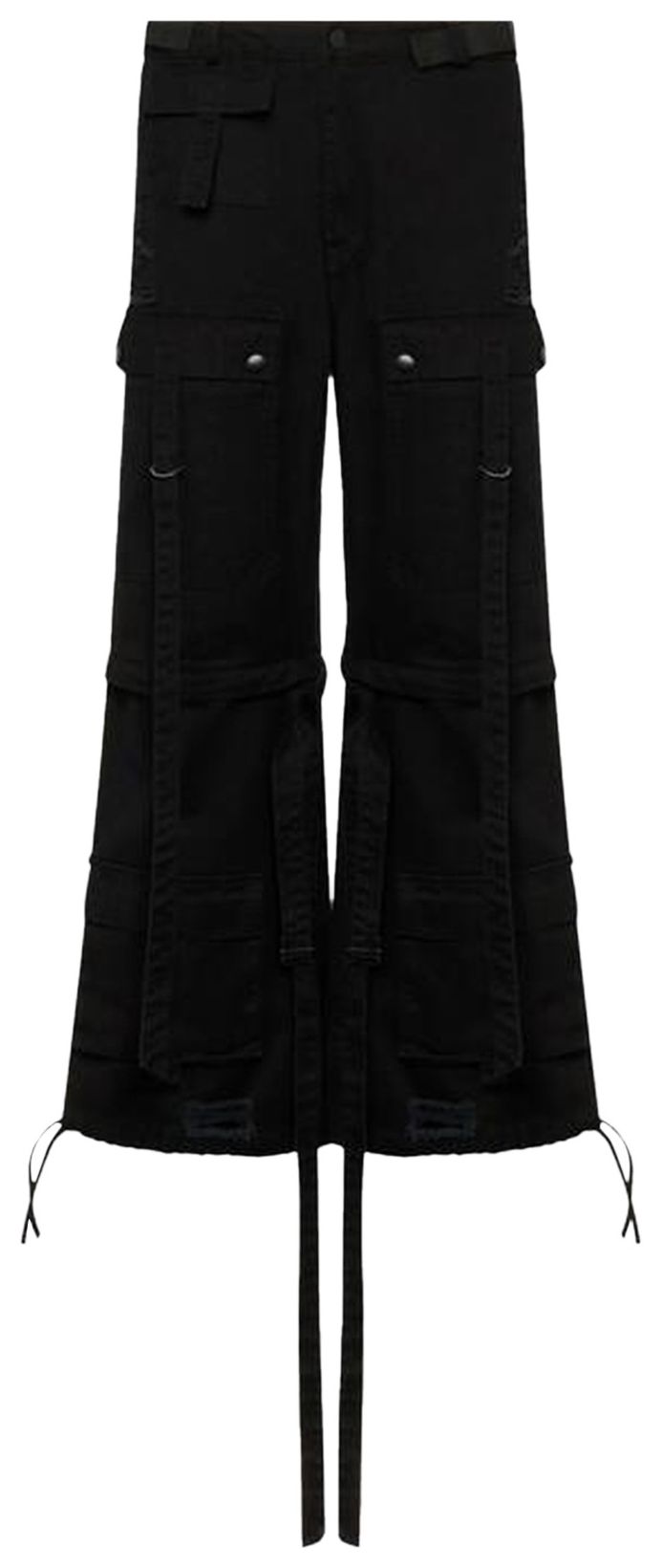 KUSIKOHC Straps Cargo Pants Black