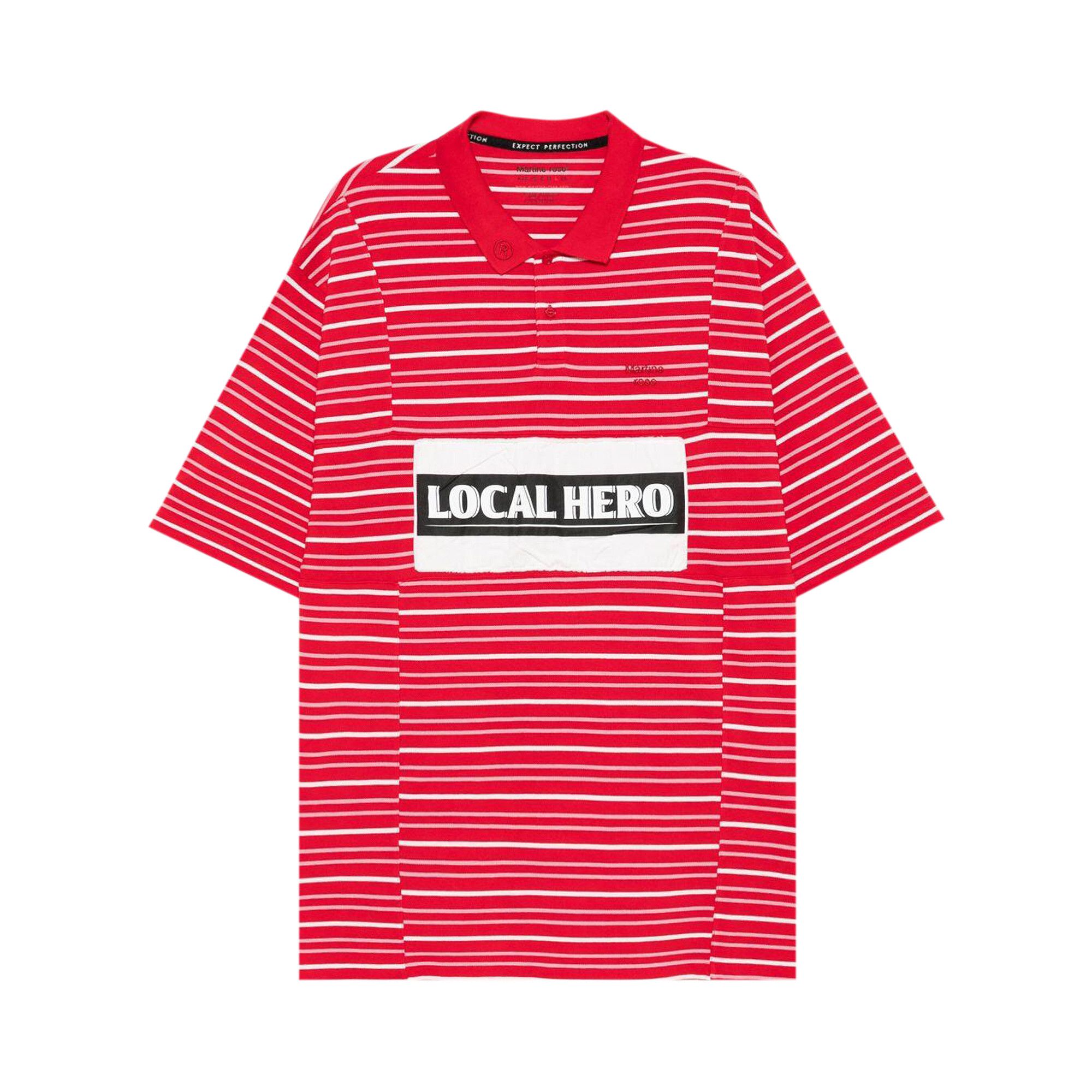 Buy Martine Rose Oversized Panelled Polo 'Red' - 643JE02104M RED