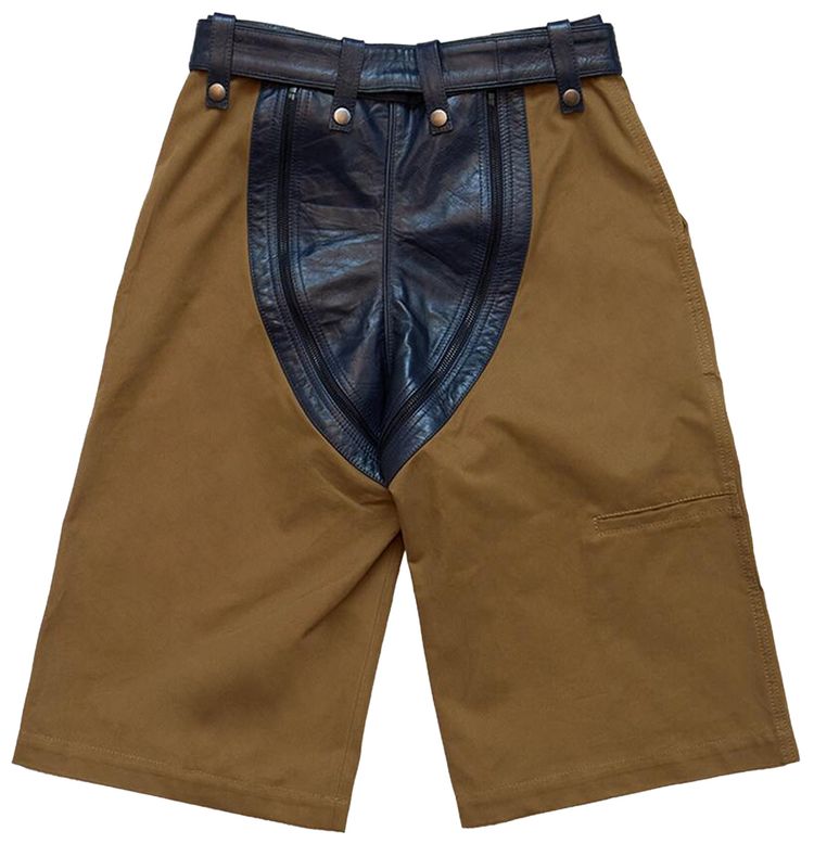 Martine Rose Zip Chap Utility Shorts Natrual