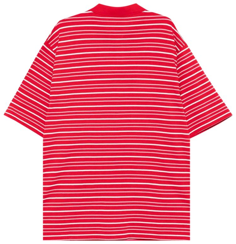 Martine Rose Oversized Panelled Polo Red