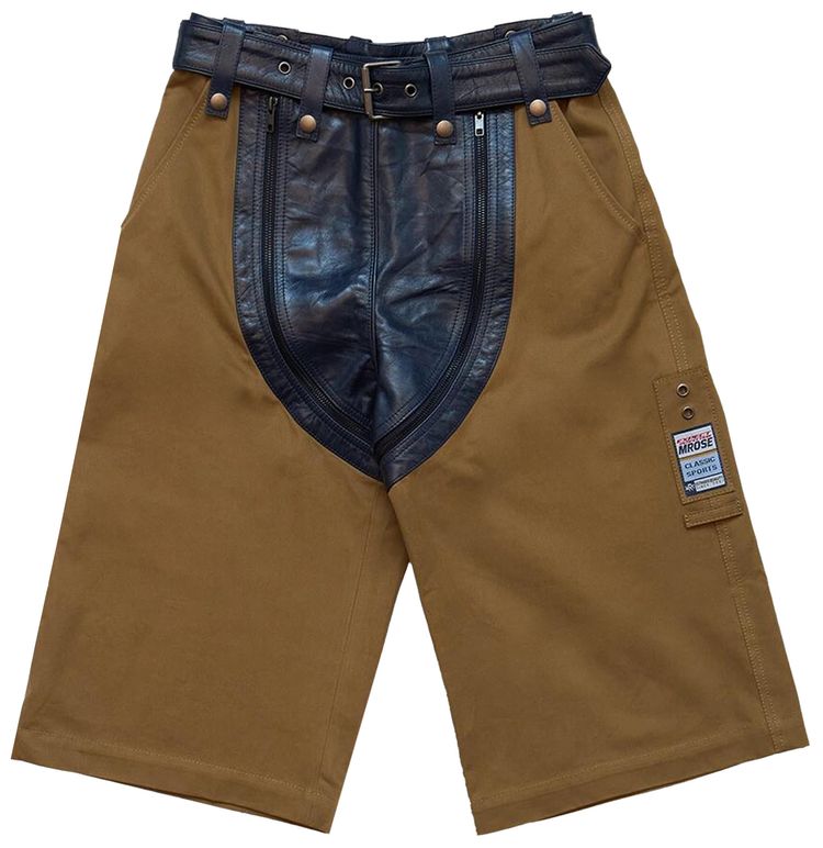 Martine Rose Zip Chap Utility Shorts Natrual