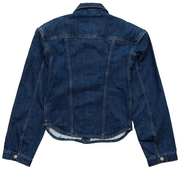 Martine Rose Extreme Shoulder Denim Jacket Blue