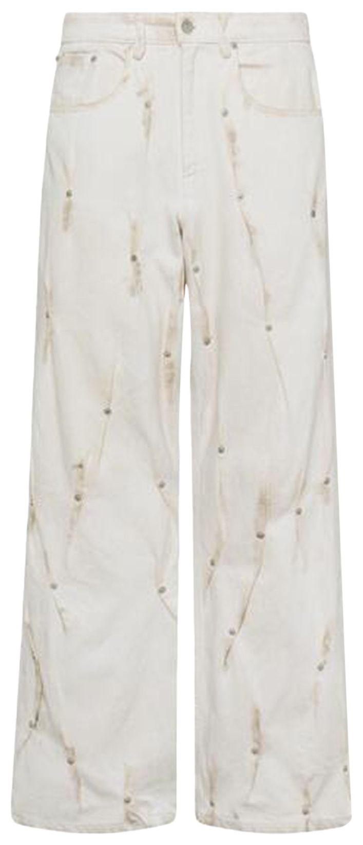 KUSIKOHC Multirivet Burnt Pants White