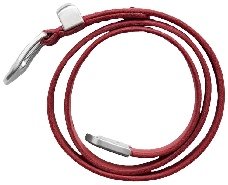 Our Legacy Western Leather Belt Red