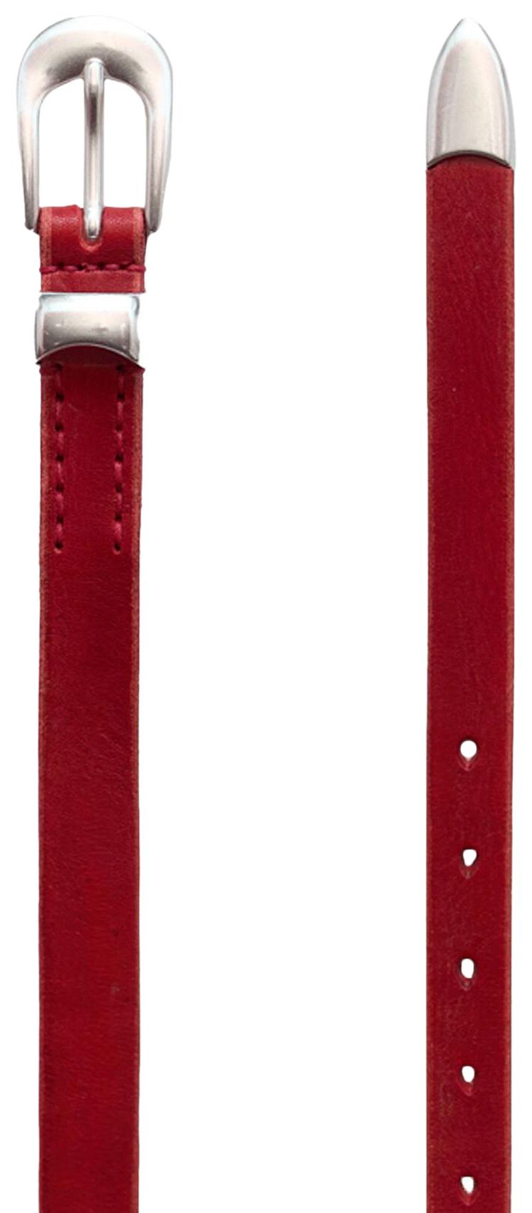 Our Legacy Western Leather Belt Red