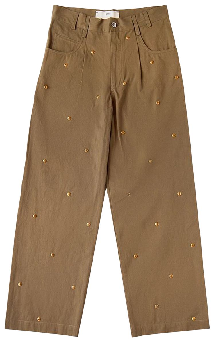 Song for the Mute Metal Bead Boyfriend Jeans Natrual