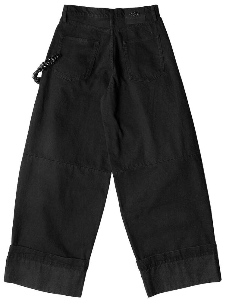 Simone Rocha Ruffle Frill Long Sleeve T Shirt Black