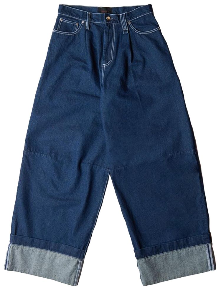 Simone Rocha Embellished Puddle Jeans Blue