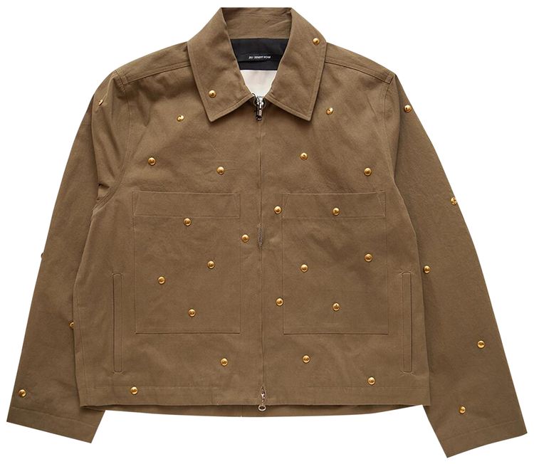 Song for the Mute Metal Bead Crop Patch Pocket Jacket Natural