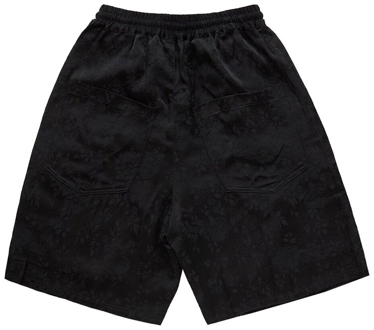 Song for the Mute Raw Lined Elasticated Shorts Black