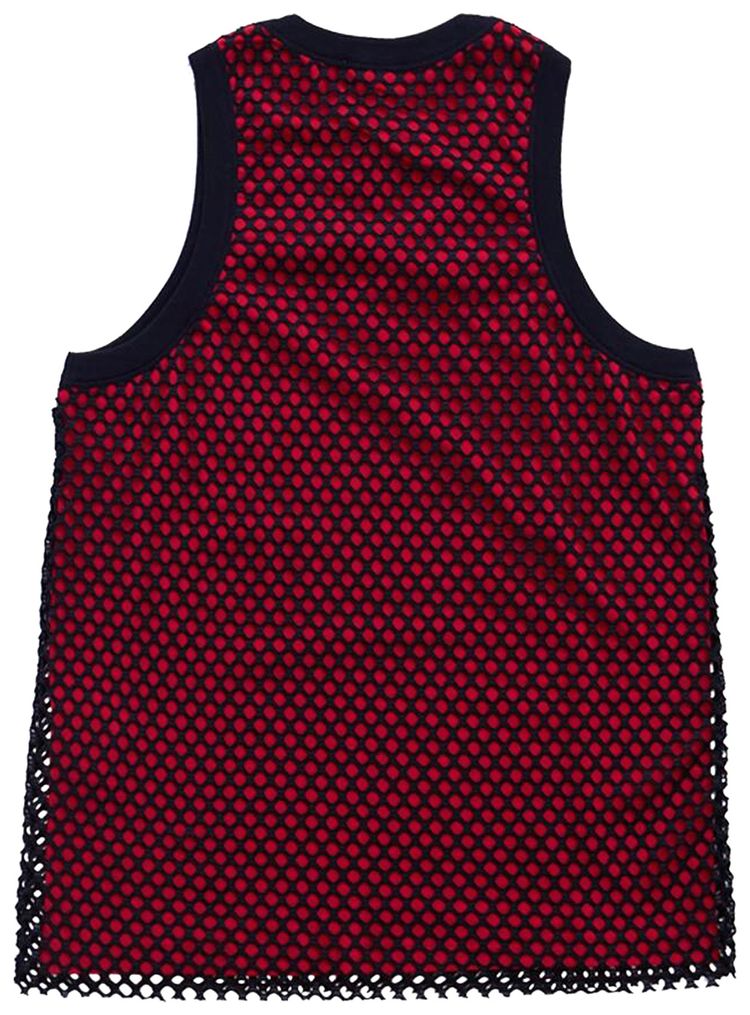 Wales Bonner Record Mesh Tank Top Red
