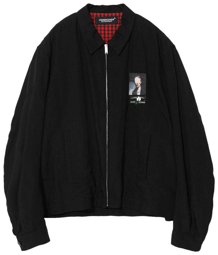 Undercover Graphic Print Zip Up Jacket Black